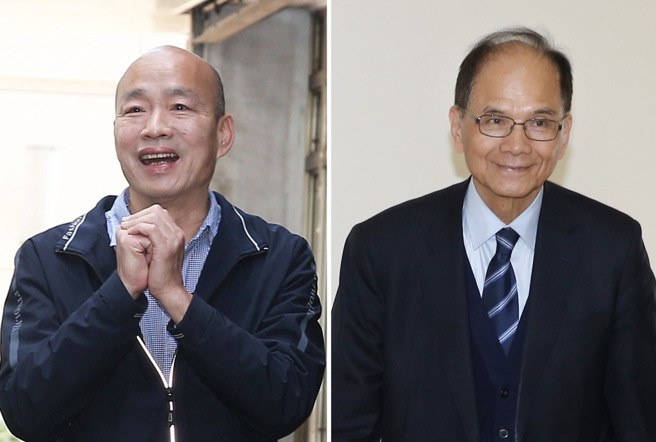 国民党韩国瑜（左）跟民进党游锡堃（右）角逐立法院长宝座。（合成图，中时资料照）
