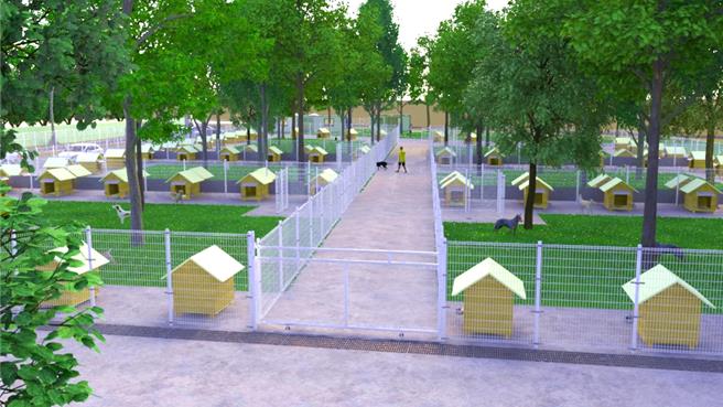 仁德區成功里將建置台南第一座遊蕩犬友善暫置區，預計7月底完工啟用。（動保處提供／曹婷婷台南傳真）