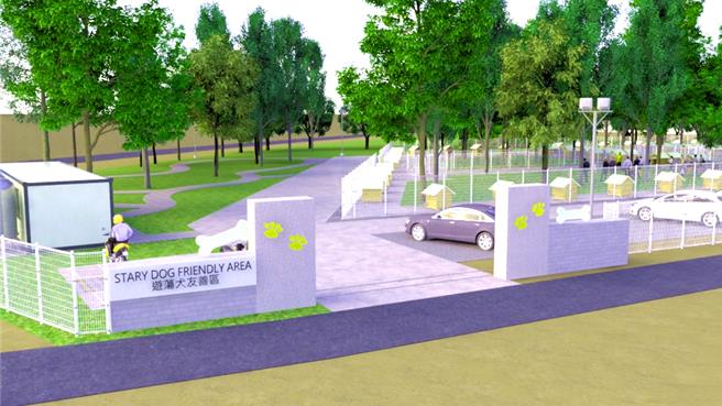 仁德區成功里將建置台南第一座遊蕩犬友善暫置區，預計7月底完工啟用。（動保處提供／曹婷婷台南傳真）