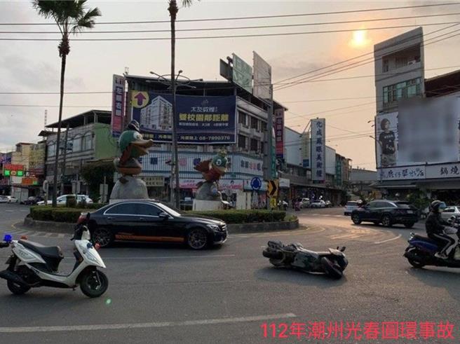 屏東潮州警分局為降低交通事故，利用大數據分析找出轄內、包含潮州鎮、竹田鄉、新埤鄉等10大易肇事路口的熱時、熱點及主要肇因，將加強重點取締違規。（警方提供／謝佳潾屏東傳真）