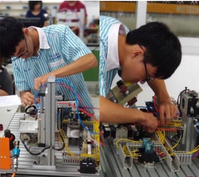 明志科大機械系學生彭賢琳。（技專校院招生專業化總辦公室提供／林志成台北傳真）