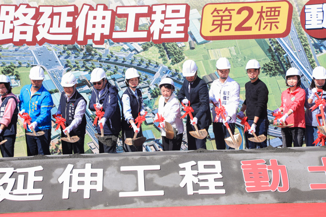 台中市市政路延伸二期工程於今（31）日開工。（台中市政府提供）