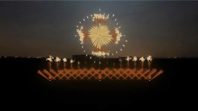 烟火秀的风火轮演出日期为2月4日及3月10日闭幕日。(台南市观旅局提供／曹婷婷台南传真)