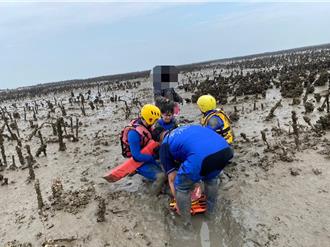 金門婦採蚵陷淤泥水深及胸 勇消馳援救回一命
