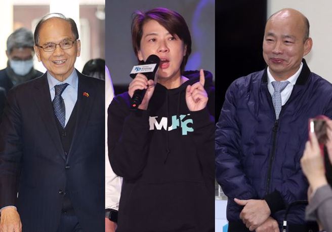 角逐立法院长的游锡堃、黄珊珊、韩国瑜。(资料照)