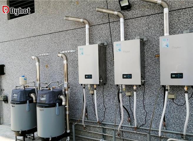 东涌一级能效热水器可连续供应运动中心30间浴室SPA同时使用。（东涌实业提供）