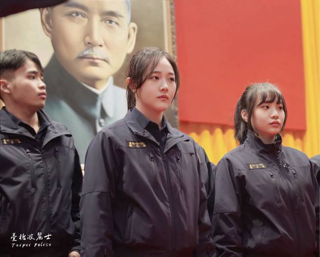 超仙！清純警專生撞臉「新生代影后」，超高顏質學長狂讚。(翻攝臉書臺北波麗士)
