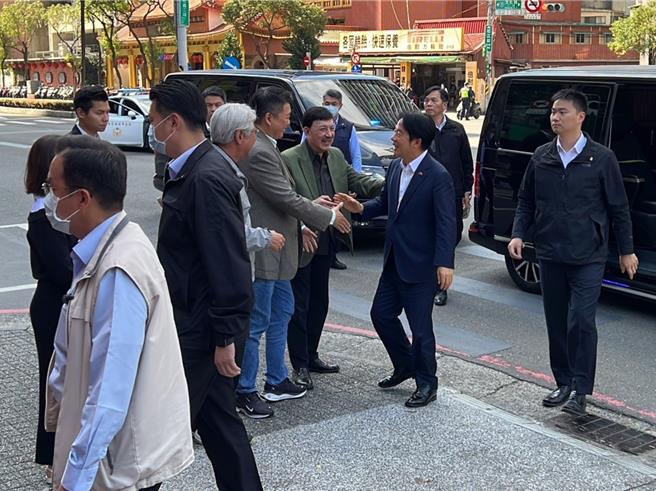 总统当选人赖清德今至新北市板桥区出席感恩便当会。（王扬杰摄）