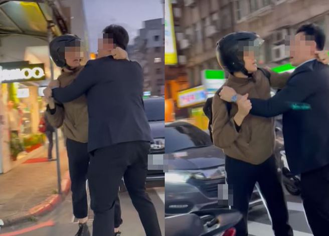 2男子昨(31)日下午5時50分許發生行車糾紛，2人從口角衝突演變成肢體衝突。（圖／翻攝自臉書爆廢1公社）