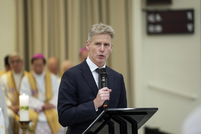 駐台北澳洲辦事處代表Robert Fergusson親自蒞臨致詞。(照片/輔仁大學提供)