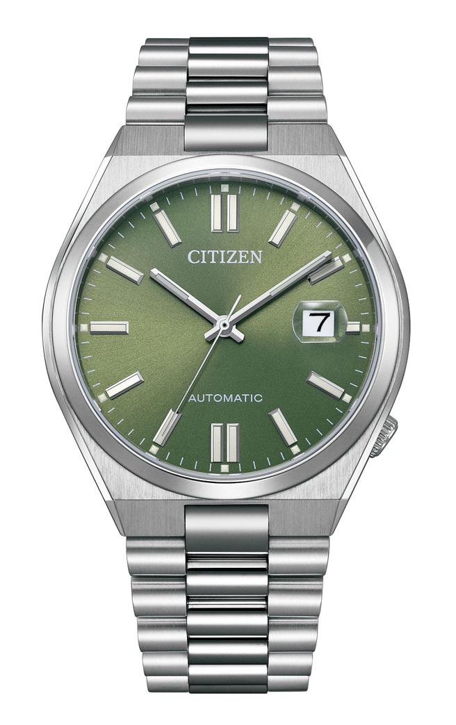 CITIZEN X PANTONE Nowstalgia 亞洲限定情人節推薦款機械表，1萬4800元。 （CITIZEN提供）