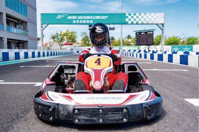 SKM Park Outlets高雄草衙铃鹿赛道乐园Birel N35单人卡丁，扣100点skm points可抵100元。（SKM Park Outlets提供）