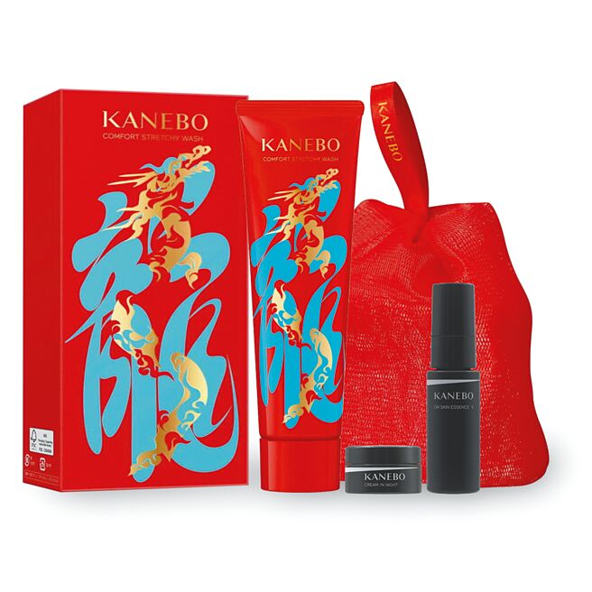 SOGO忠孝馆KANEBO 2024金龙鸿运限定包装组，价值3060元、优惠价1950元。（SOGO提供）