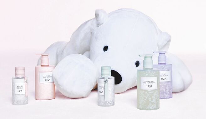 Baby Dior全新發表的嬰幼兒專用洗沐組。（Dior提供）