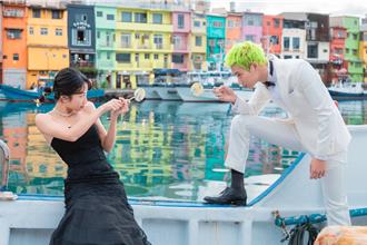 黃冠智婚紗照曝光！「綠髮」暗藏真愛密碼