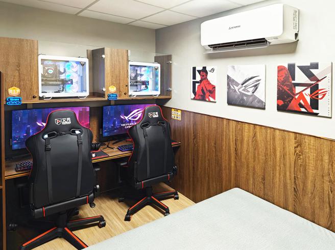 「竞COOL网咖体验馆」全馆均採用三菱重工空调RAC  PAC系列适配机款，让玩家感受华硕与ROG全系列顶级重装。（​​​​三菱重工空调提供／古明弘台北传真）