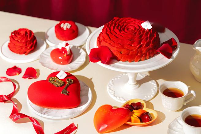 台北晶華法籍甜點主廚推出6款情人節限定甜品。（台北晶華酒店提供）