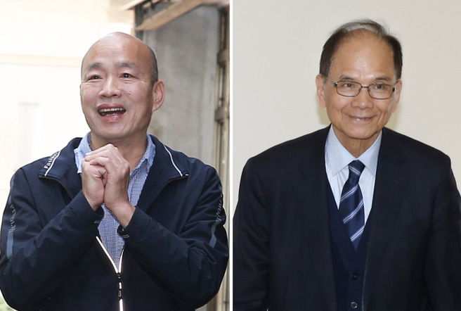 韓國瑜(左)擊敗游錫堃(右)，奪下立院龍頭寶座。(合成圖／資料照)