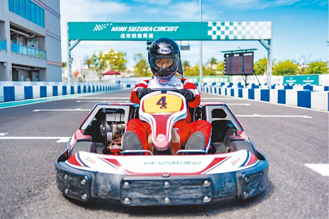 SKM Park Outlets高雄草衙铃鹿赛道乐园Birel N35单人卡丁，扣100点skm points可抵100元。（SKM Park Outlets提供）