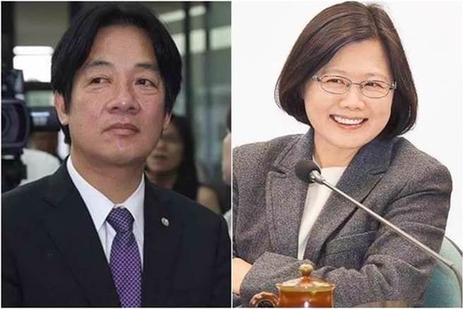 准总统赖清德(左)、总统蔡英文(右)。(合成图/中时资料照)