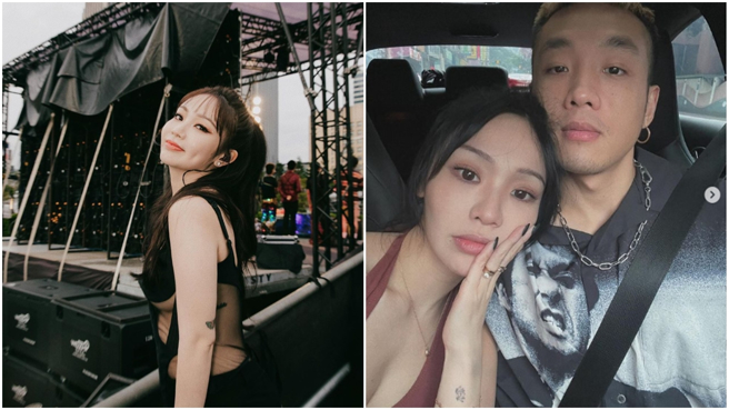 陈芳语与男友陈彦文（右图右）感情稳定。（图/lekimberleyy IG）