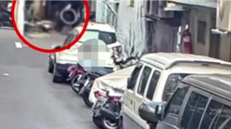 公園就是他的輪胎行 街友自備工具偷腳踏車前輪