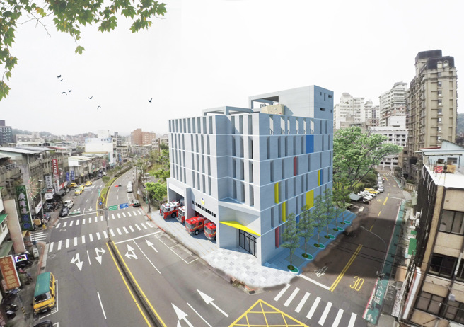 台北市消防局將於文山區興隆路二段86巷及興隆路二段交叉口，興建為救災救難量身打造的基地興隆消防分隊。（建築示意圖／消防局提供）
