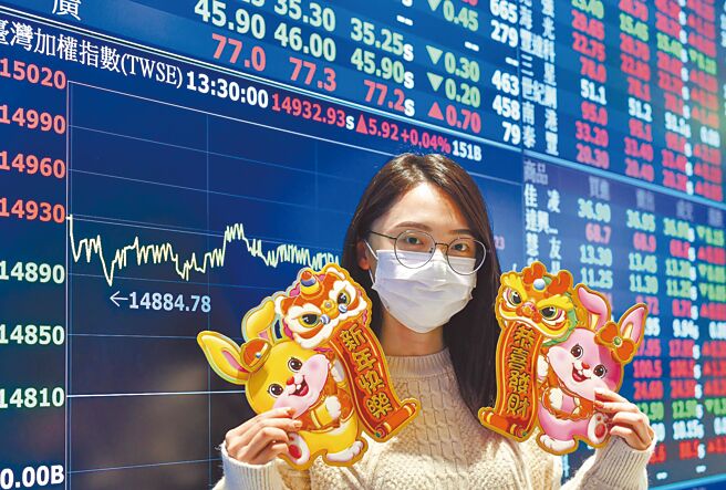 农历年封关日正式到来，加权指数稳守「万八」任务可望达标，金兔跳跃带动台股写封关新高可期。图／本报资料照片