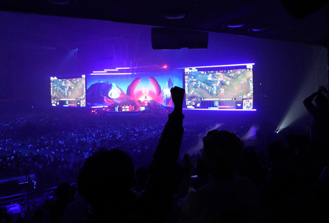 英雄联盟电竞比赛。（美联社资料照）