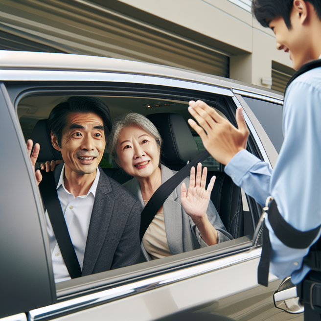 男網友返家發現媽媽的車，上前打招戶發現開車的是名中年男子，媽媽相當驚恐的在解釋。（AI 生成示意圖）