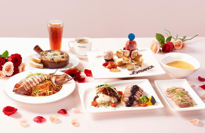 微风松高莫凡彼餐厅，吃心绝对飨爱你情人节双人套餐， 甜蜜价1288元。（微风提供）