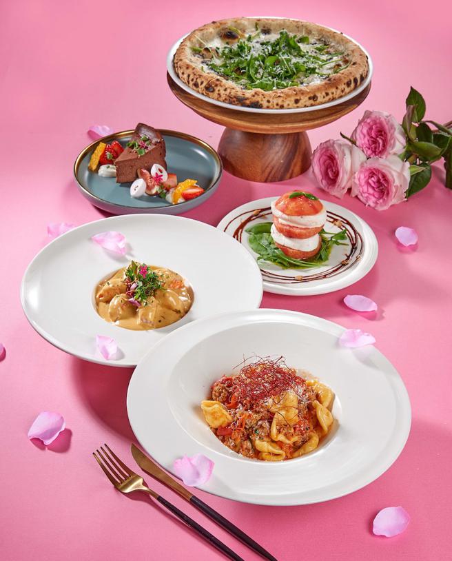 微风广场Rosmarino情人节套餐，推荐价2280元。（微风提供）
