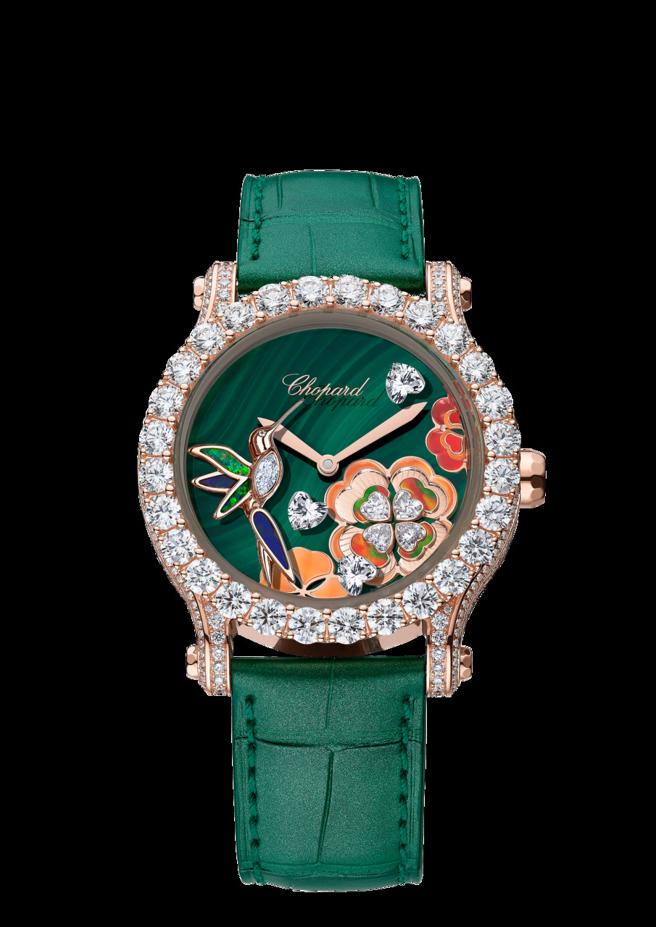 蕭邦Happy Sport系列Animal World蜂鳥珠寶表。（CHOPARD提供）