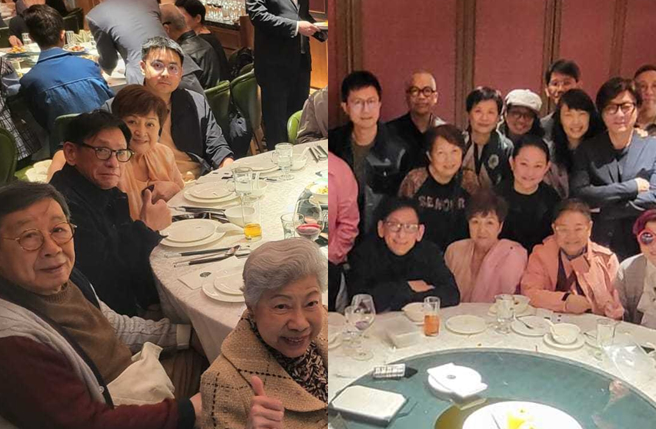 甄珍、章立衡现身朋友聚会。（图／翻摄自汪曼玲微博）