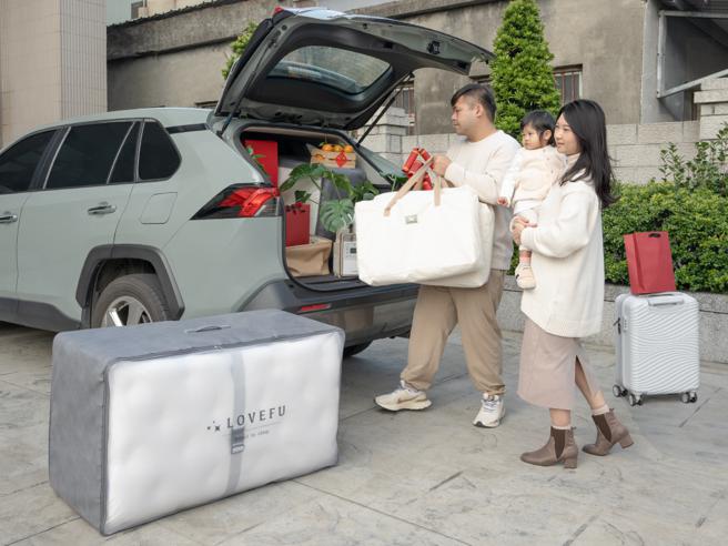 LOVEFU春节限定活动 「 娘家也乐眠 」让消费者舒服躺平又能带走好礼。（LOVEFU提供／古明弘台北传真）