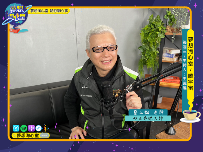 梦想淘心室2月7日【晓宇宙~晓晓问大大】特别邀请全球知名的命理大师蔡上机老师至节目中作客。(照片/梦想淘心室提供)