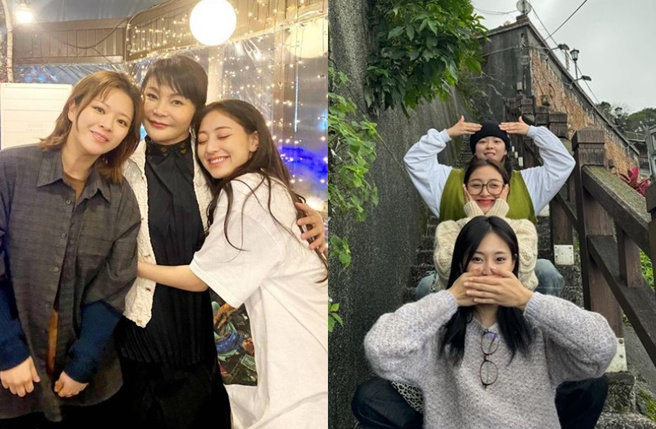 子瑜上个月带着队友志效和定延两家人到台湾游玩。（图／取自IG）