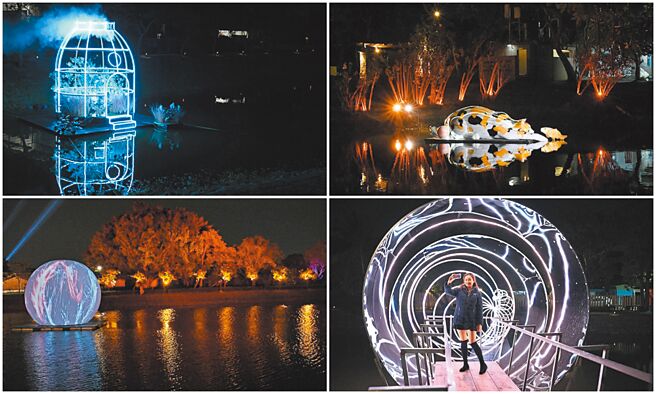 今年月津港灯节以「梦想将近．盐水新视界」为主题，规划艺术灯区、巷弄灯区、徵件灯区、新创灯区及大眾庙盐水车站光环境等五大展区。图／2024月津港灯节提供