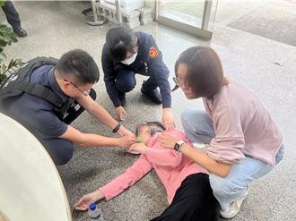 婦人疑低血糖昏倒派出所 社工員警齊心施救送醫