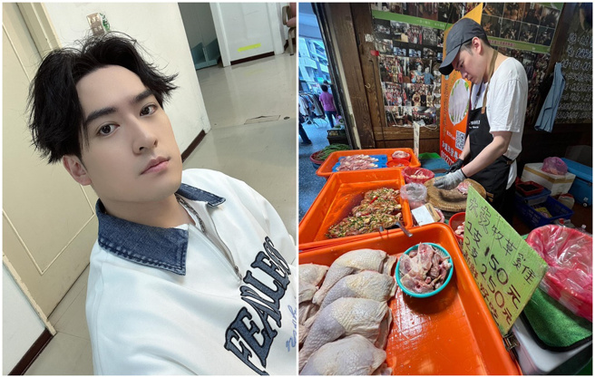 沈建宏兼差市場擺攤。（圖／FB@沈建宏）