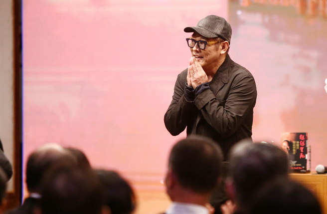 李連杰先前來台宣傳新書。（圖／中時資料照片）