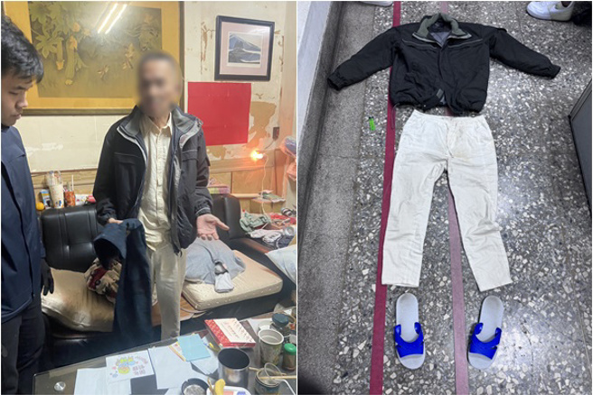 抓到了！台中干城跳蚤市场大火，警调监视器逮纵火男。(叶庭欣/翻摄)