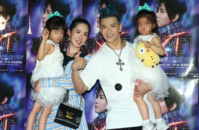 陈晓东和台湾老婆婚后育有2女。（图／中时资料照）