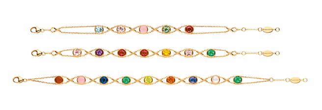 CHAUMET的Les Acrostiches Jeux de Liens系列彩宝项炼。（CHAUMET提供）