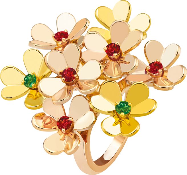 梵克雅宝Frivole花朵风戒指。（Van Cleef & Arpels提供）