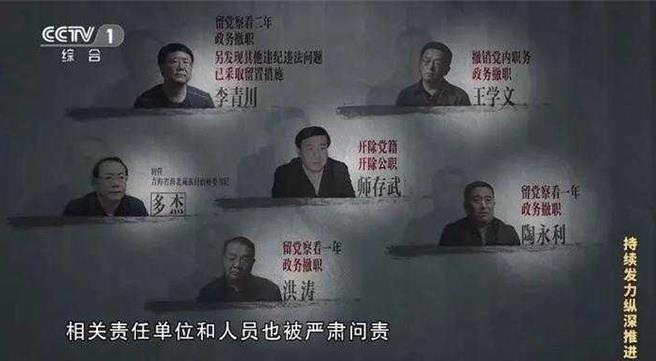 由大陆中纪委宣传部与央视联合摄制的年度反腐专题片《持续发力纵深推进》，日前播出第3集「强化正风肃纪」。（翻摄自央视综合频道）
