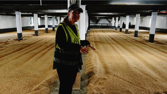 Laphroaig酒厂的「水源之旅」行程，是带领观光客从发麦、糖化、发酵、蒸馏到入桶熟成的沉浸式体验。（王爵暐摄）