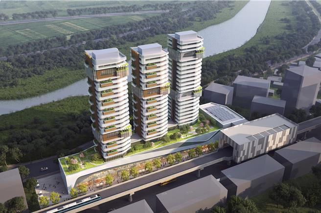 媽祖田站為開發面積第二大的開發案，未來將興建地上25層、地下3層捷運開發大樓。（新北捷運局提供／呂健豪新北傳真）