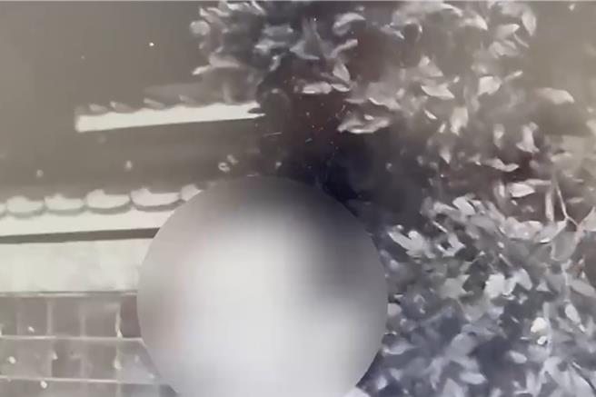 新湖分局湖镜派出所员警在巡逻时，发现在工地窃电缆线的古姓嫌犯。（新湖分局提供／罗浚滨新竹传真）