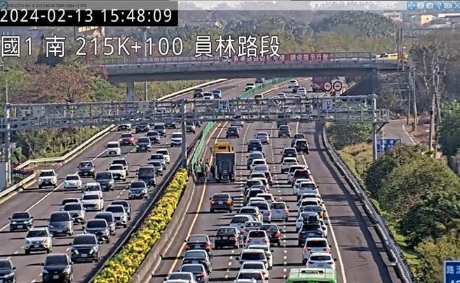 國道路況示意圖。（高公局提供／蔡亞樺台北傳真）